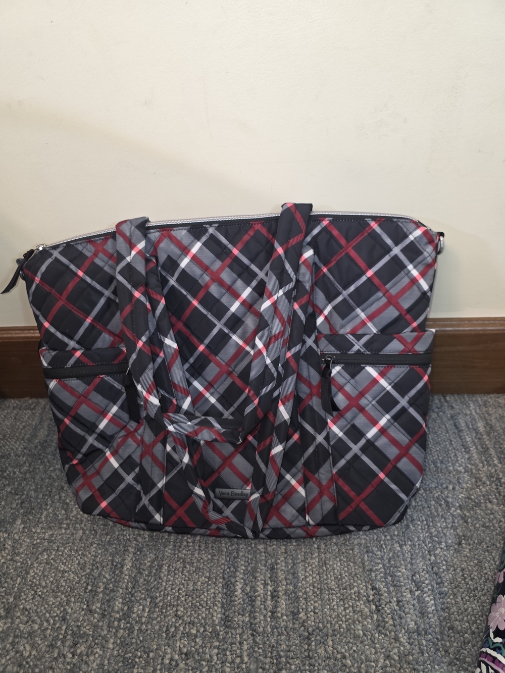 NWOT Vera Bradley Multi Strap Quilted Plaid Tote Bag